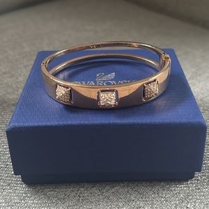 Swarovski rose gold crystal studded bracelet